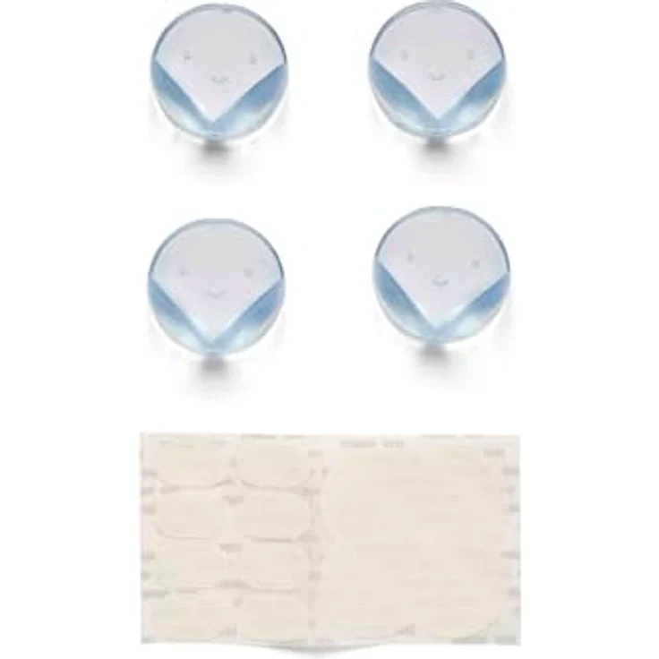 Dooky Transparente Eckenschützer für Möbel im 4er Set (weiche, stoßabsorbierende Kantenschützer mit Klebestreifen, unauffälliger Eckenschutz für Tische, Schränke und Arbeitsflächen im Haushalt) – Bild 1
