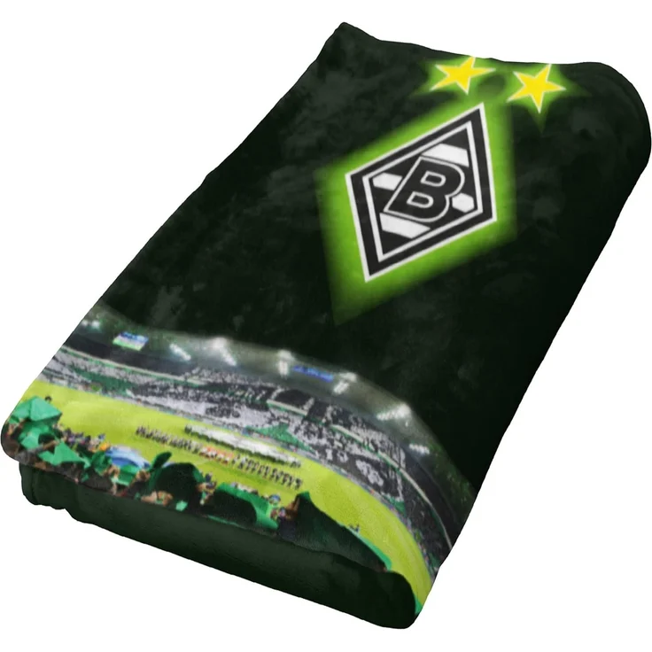 Wohndecke Borussia Mönchengladbach Decke Borussia Park 150x200 cm Kuscheldecke, BERONAGE, passend zur Bettwäsche, ideal für Sofa, Couch, Bett, Auto – Bild 6