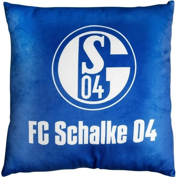 FC Schalke 04 Dekokissen Kissen Flanell königsblau – Bild 1