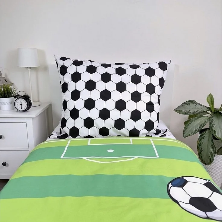 Football Baumwolle Bettwäsche – Bettbezug 140x200 cm & Kissenbezug 70x90 cm – Bild 3