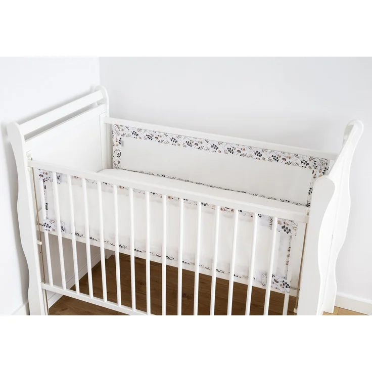 Loolay Babybett Bettumrandung Mesh atmungsaktiv 120x60/140x70 cm für Gitterbett, 2-tlg. Set 5 mm Netzstoff Schutz Klettverschluss europäische Stoffe – Bild 2