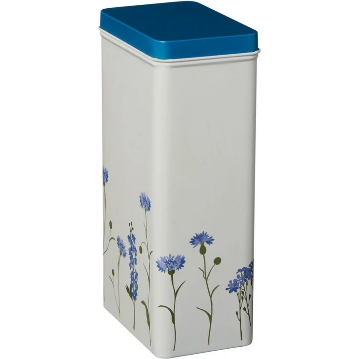 Ib Laursen - Vorratsdose Dose mit Deckel Kornblumen Blau H22,3cm Metall 32989-00 – Bild 1