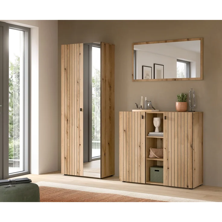 Garderobenkombination (B/H/T: 191x192x37 cm) in Evoke Oak Nachbildung – Bild 5