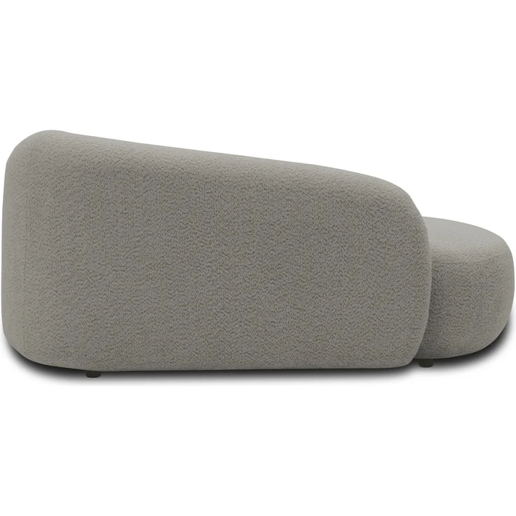 DOMO. collection Recamiere 700013, Liege mit Zierkissen, oval, Füße mit Filzgleitern, Chaiselongue, Sofa, Polstergarnitur, 183 x 105 x 75 (BxTxH), grau – Bild 8