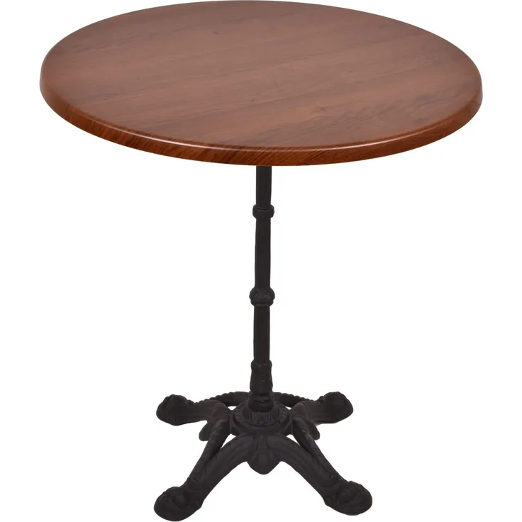 Bistrotisch Set Bennet Ø70cm Tischgestell Gusseisen schwarz Garten Tisch Gestell