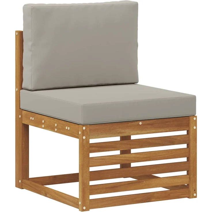 vidaXL Ecksofa Set mit Kissen 6 pcs Natürlich und Hellgrau 3384802 – Bild 3