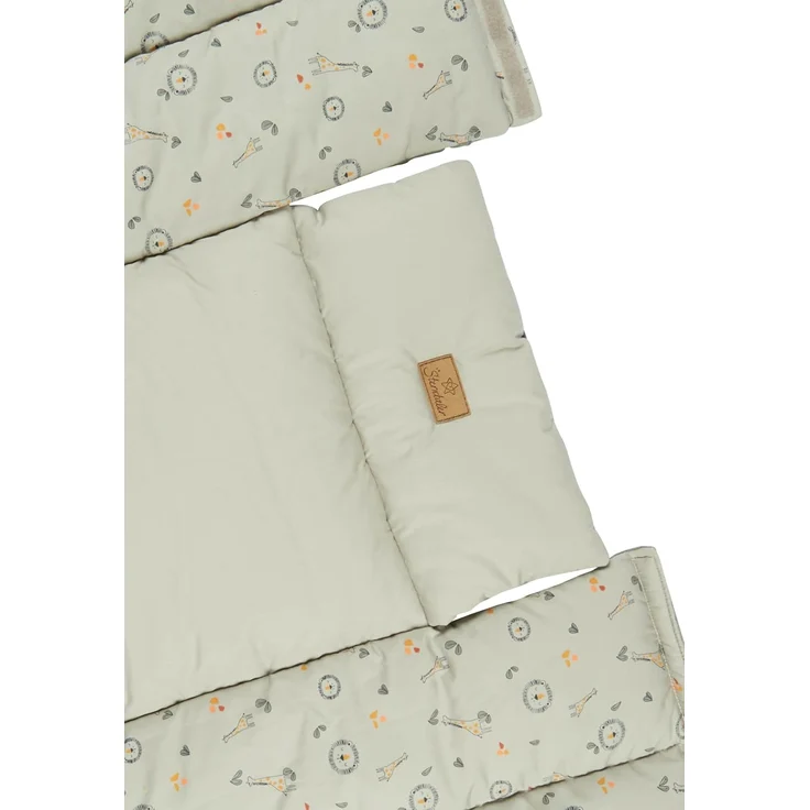 Sterntaler Babynest Giraffe & Löwe – Weiches Kuschelnest aus Baumwoll-Mischgewebe – Beidseitig nutzbar & wandelbar zur Krabbeldecke – Mit Schlaufen für Spielzeug – Baby und Kleinkind Spielzeug, Ocker – Bild 3