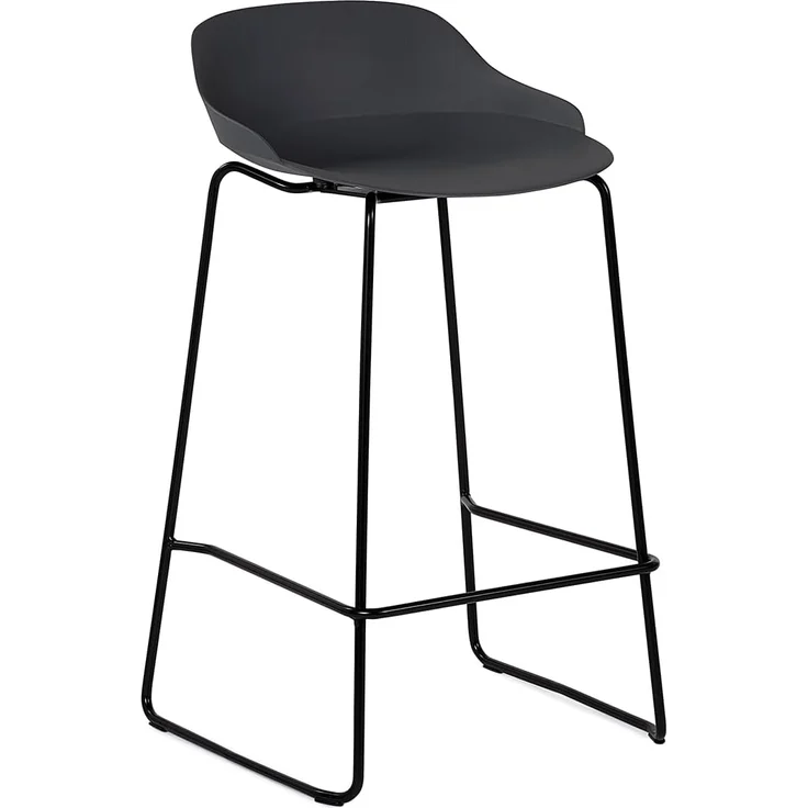 Julian Bowen 2er-Set Rocco-Hocker, Dunkelgrau, Polypropylen, 83 x 48 x 49 cm – Bild 5