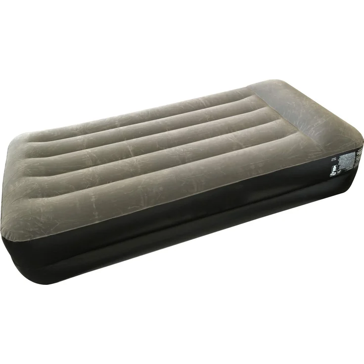 Bestway 'TriTech™' Doppelluftbett mit antimikrobieller Oberfläche & integrierter Elektropumpe, Grau/Schwarz, 203 x 152 x 46 cm – Bild 2
