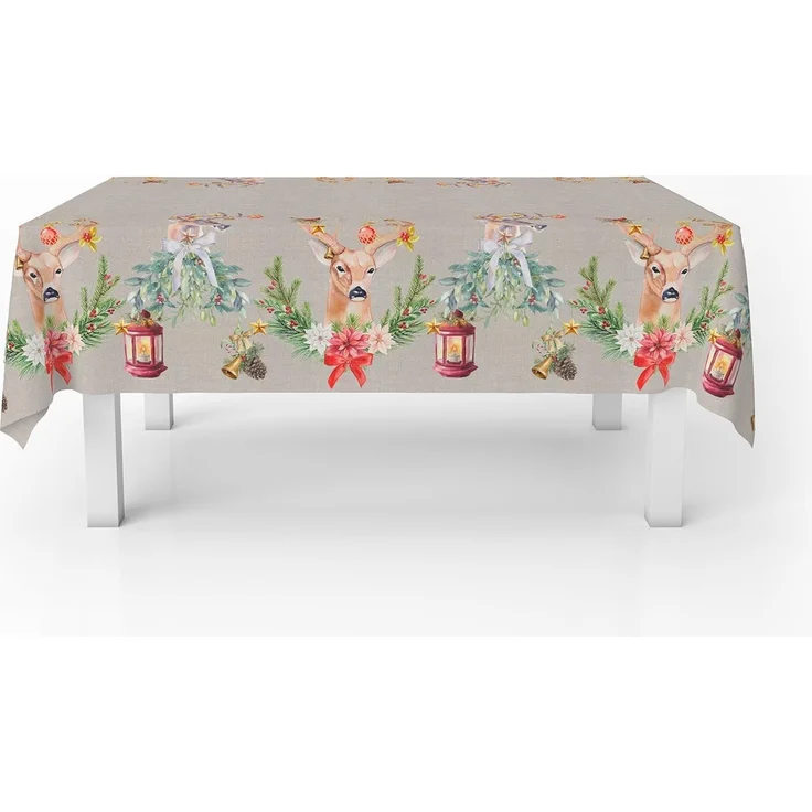 Italian Bed Linen Tischdecke Digitaldruck schmutzabweisend 150x240 cm Magische Weihnachten – Bild 2