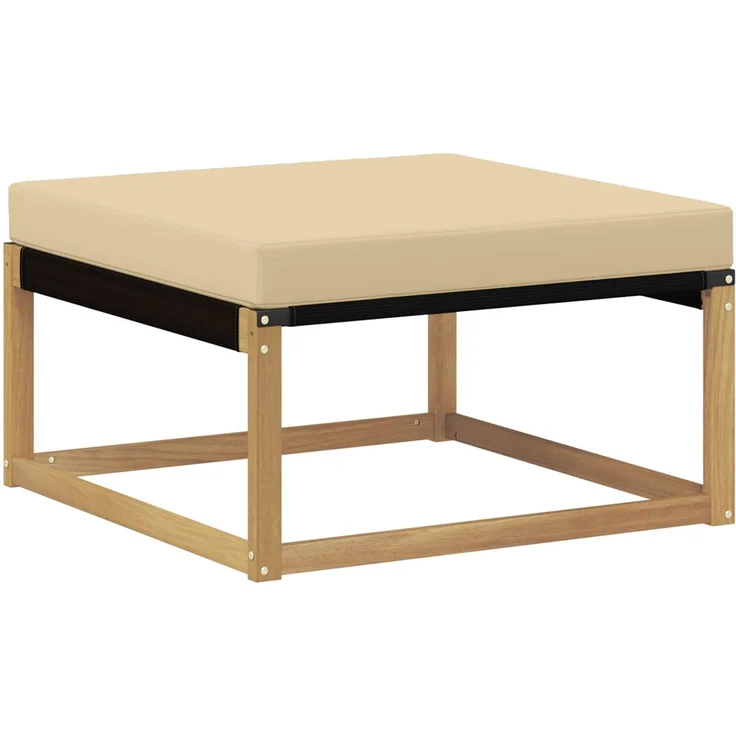 vidaXL Outdoor-Sofagarnitur 5 stk. 5-Sitzer Weiß und Beige 3388583 – Bild 6