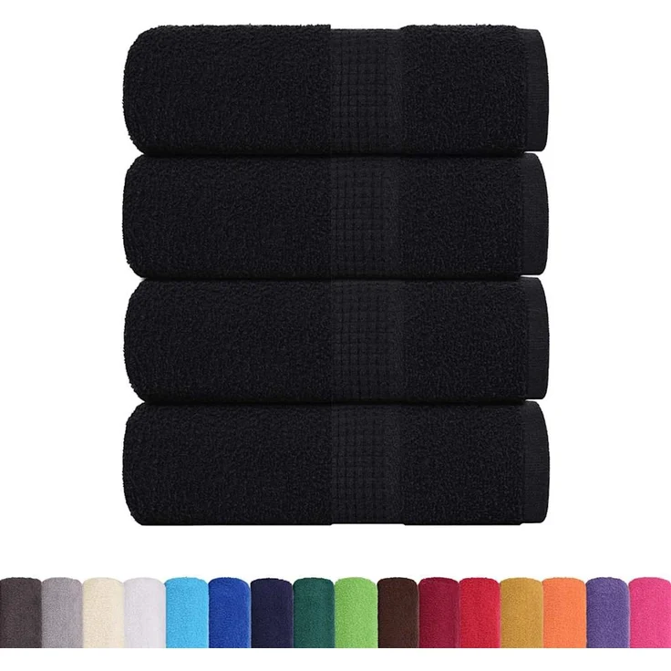 vidaXL Waschtücher FROGN 4 Stk. Schwarz 30x30 cm 360 g/m² 136945 – Bild 2