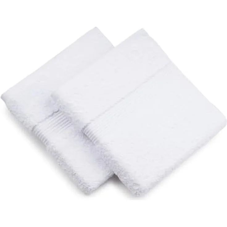 Gözze New York Handtuch-Set, 2er Set, 100% Baumwolle, weich und saugfähig, 50 x 100 cm, Weiß