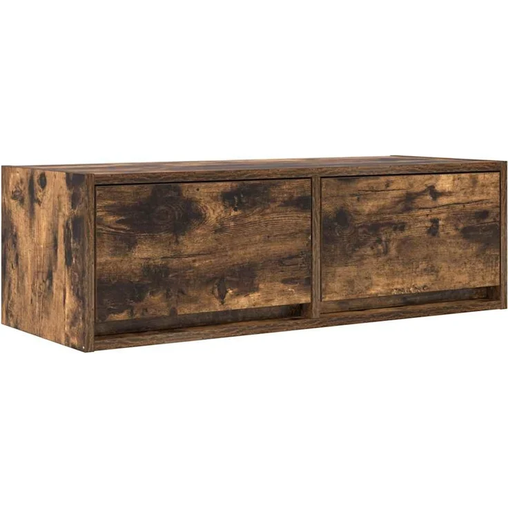 2 pcs TV-Schrank, Lowboard Räuchereiche 80x31x25,5 cm Holzwerkstoff – Bild 5