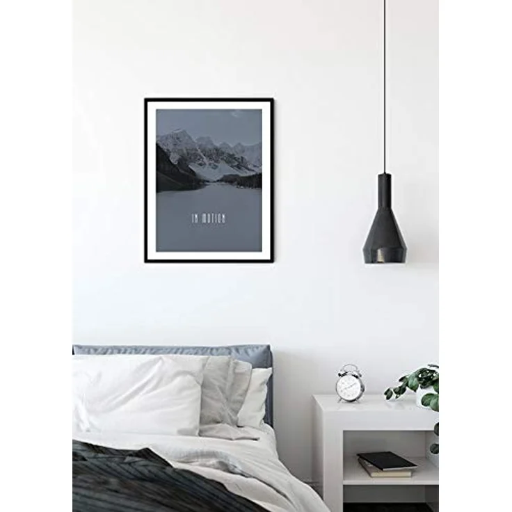 Komar Wandbild Word Lake In Motion Steel, 30 x 40 cm Poster ohne Rahmen, fotorealistischer Kunstdruck, seidenmatte Oberfläche, made in Germany – Bild 3