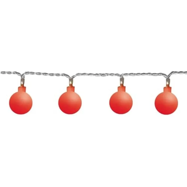 Best Season LED-Partykette'Berry',50 rote LED, rote Kugeln