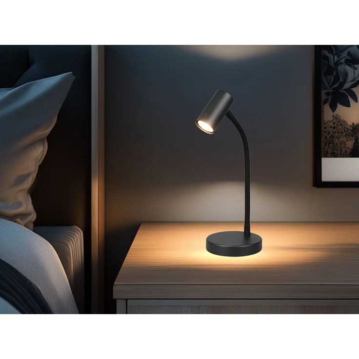Flexible Schreibtischlampe TARYN Schwarz, Höhe 28cm – Bild 6