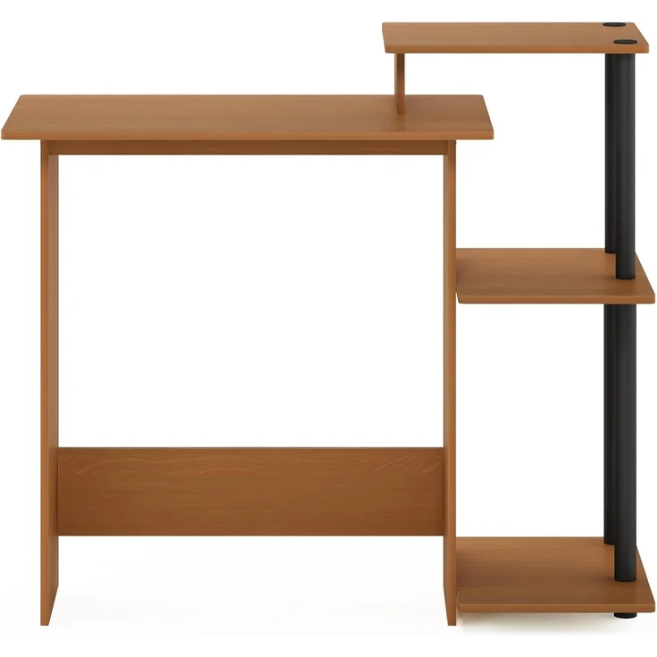 Furinno Computer/Schreibtisch, Verbundholz/ PVC-Rohre Helle Kirsche/Schwarz, 39,6 x 100,6 x 85,3 cm – Bild 6