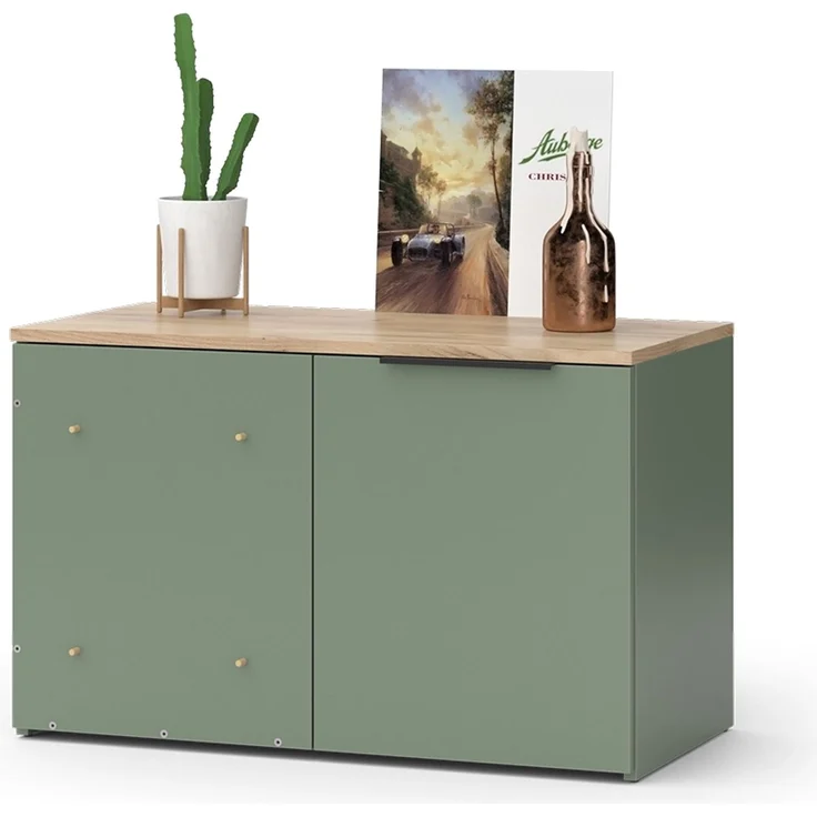 Eckkommode Wido Grün 80 x 50 cm mit Tür Vicco – Bild 6
