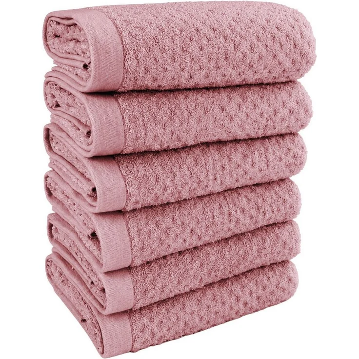 OTTO home Handtücher Corrin, 6 Premium Handtücher, 500 gr/m², 50x100cm, Frottier (6-St), 100% Baumwolle, mit Struktur, weich, uni, 5 Jahre Garantie – Bild 1