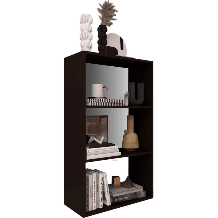 Coemo Aktenregal Delta-3 Regal 3 Fächer Schwarz