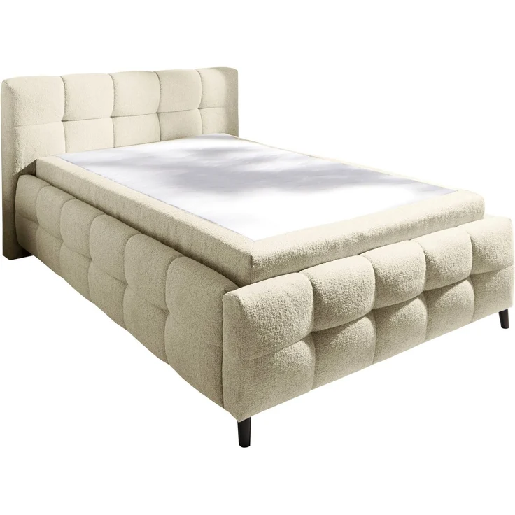Jockenhöfer Gruppe Polsterbett LUCY, wahlweise mit Federholzleisten und 7-Zonen-TTFK-Matratze in H3, Bubble-Optik, 2 Einlegetiefen möglich, 140/180 cm x 200 cm – Bild 2