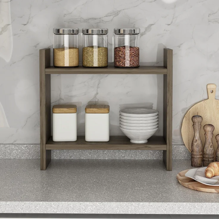 Skye Decor 'Denver - Walnut' Küchenregal, Walnuss, 34 x 10 x 30 cm – Bild 2