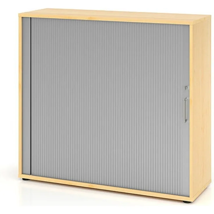 Rollladenschrank 3OH BxTxH 120 x 40 x 110 cm Griff BS Ahorn/Silb