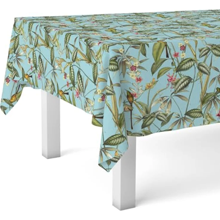 Tischdecke, Wachstuch, Amazonas, Blau, 260 x 140 cm – Bild 2
