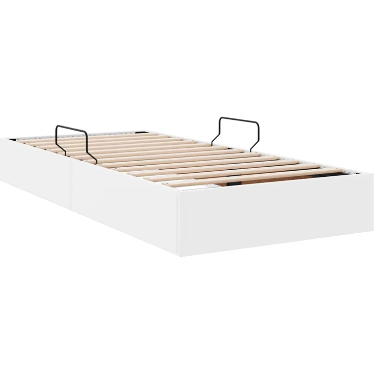 vidaXL Ottoman Bettgestell Reinweiß 90 x 190 cm Kunstleder 3442751 – Bild 9