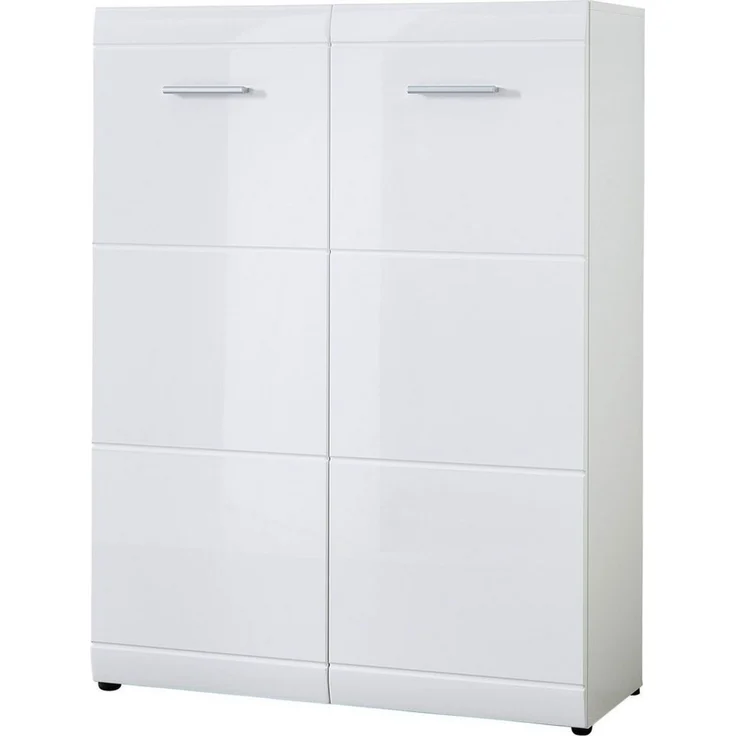 Schuhschrank 'ADANA' in weiß Hochglanz, ca. 89 x 120 x 36 cm – Bild 1