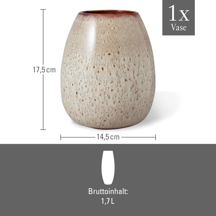 like. by Villeroy & Boch Lave Home Vase Drop beige 17,4 cm - DS – Bild 4