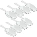 iDesign Messlöffel für einen Esslöffel, kleine Mehlschaufel aus Kunststoff, 8er-Set Schäufelchen für Mehl, Gewürze und andere Lebensmittel, durchsichtig
