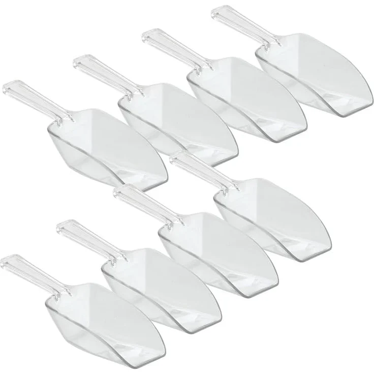 iDesign Messlöffel für einen Esslöffel, kleine Mehlschaufel aus Kunststoff, 8er-Set Schäufelchen für Mehl, Gewürze und andere Lebensmittel, durchsichtig – Bild 1