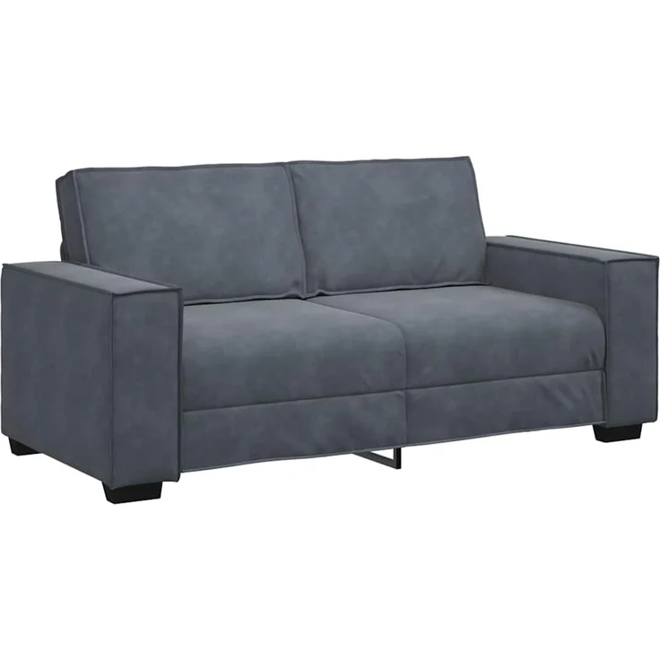vidaXL 2-Sitzer-Sofa Dunkelgrau 180x78x84 cm Samt 4105021 – Bild 1