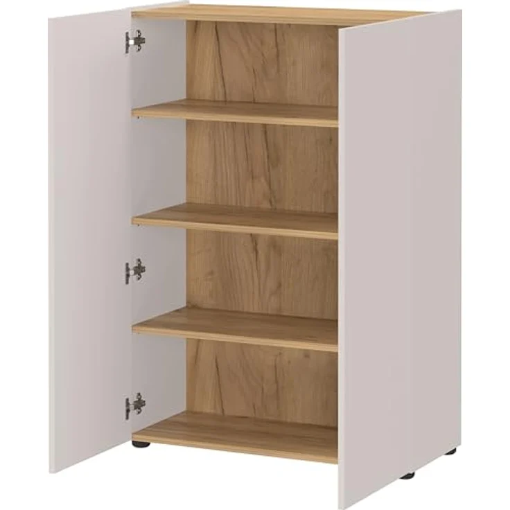 Germania Schuhschrank 1590-605 GW-Alviano, in Kaschmir/Navarra-Eiche-Nb, mit Platz für bis zu 12 Paar Schuhe, 74 x 105 x 33 cm (BxHxT) – Bild 6