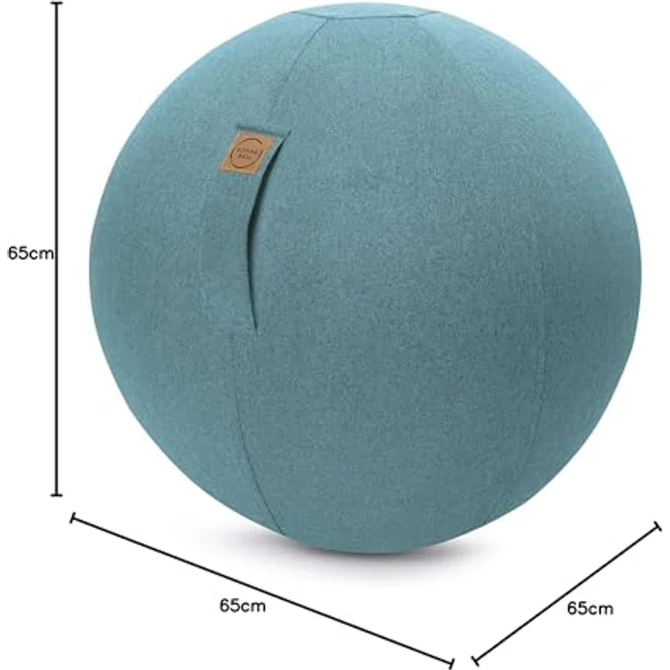 Sitting Ball Hocker Felt 150 l, Outdoor-Sitzsack mit waschbarem Bezug und praktischer Seitentasche, Aquamarin – Bild 9