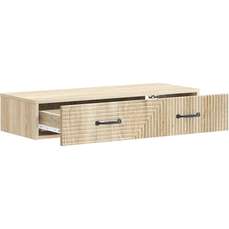 vidaXL Wandmontierter Beistelltisch Sonoma-Eiche 87,5 x 34,5 x 17 cm 898667 – Bild 4