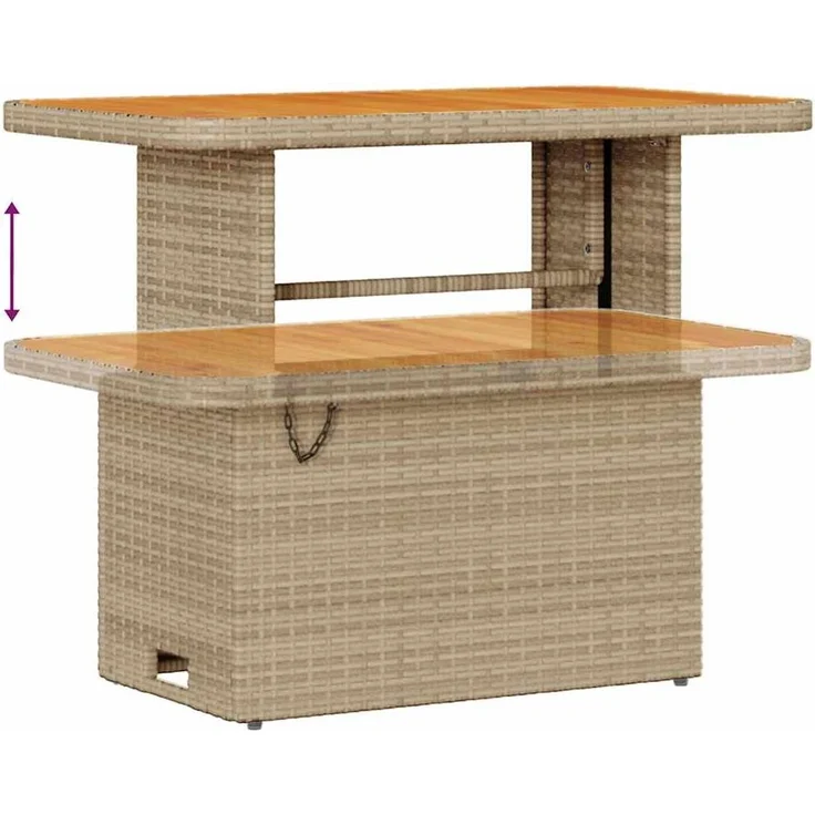 vidaXL Garten Essgruppe Beige Poly-Rattan 42007918 – Bild 10