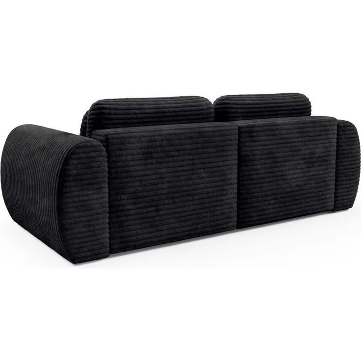 Sofa 2-Sitzer mit Schlaffunktion SIMONE in Stoff Ambience Schwarz – Bild 5
