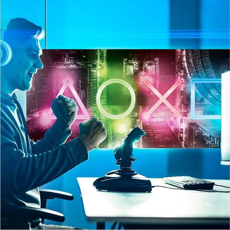 Goods+Gadgets Poster GOODS+GADGETS Buntes Gamer Poster – Spielkonsole Wandbild 100x45 cm, Geometrische Formen (Wandbild Kunstdruck 100x45 cm), Wand-Dekorationen – Bild 3