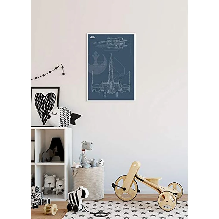Komar Wandbild | Star Wars Blueprint X-Wing | Kunstdruck 40 x 50 cm, Bunt, ohne Rahmen, hochwertiger Druck auf Premium-Poster Fotopapier – Bild 3