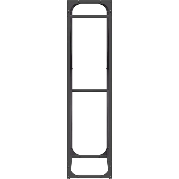 vidaXL Brennholzregal Schwarz 60x25x100 cm Kaltgewalzter Stahl 864327 – Bild 5
