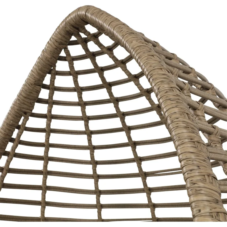 Lesli Living Gartensessel CHILL Sitzei Egg Polyrattan Stroh Braun meliert 99x91x156 cm – Bild 8
