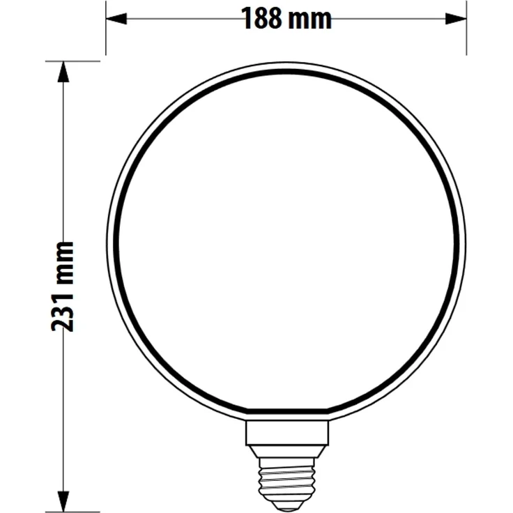 Dimmbare E27 LED Retro Vintage Nostalgie Filament Leuchtmittel Bernstein G188, E27, 4W, 190lm, 1800K – Bild 3