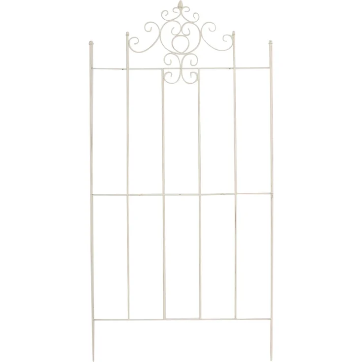 Rankgitter HEIKE - 86x2x170cm, Metall, Antik-Creme | Rankhilfe Kletterpflanzen Gartendekoration – Bild 5