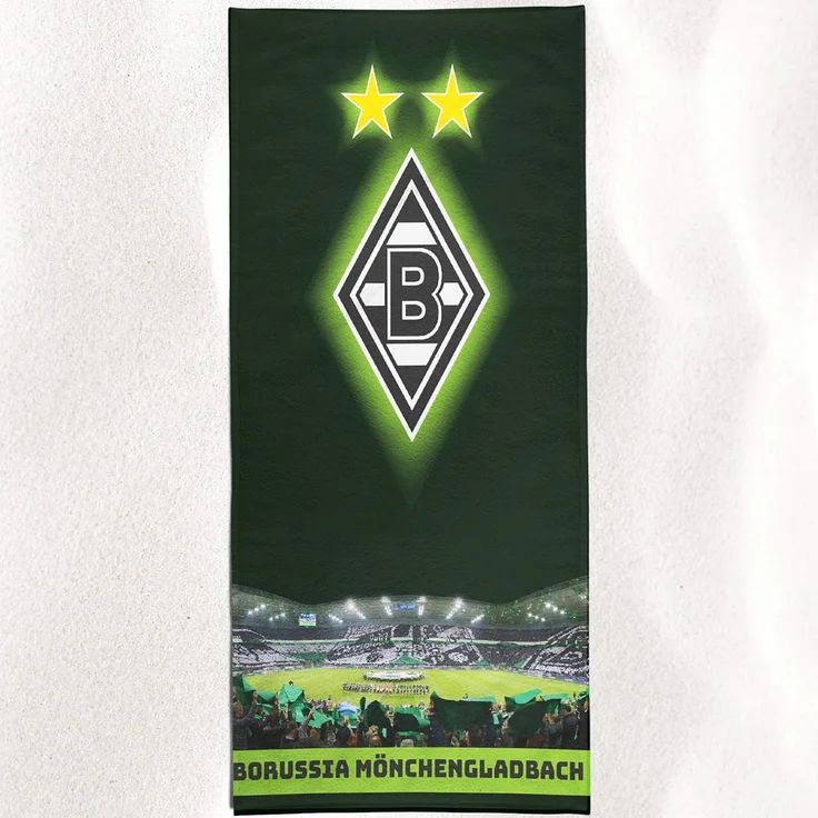 BERONAGE Strandtücher Borussia Mönchengladbach Badetuch Borussia Park 75x150 cm, 100% Baumwolle (1-St), Frottee in Velours-Qualität – Bild 6