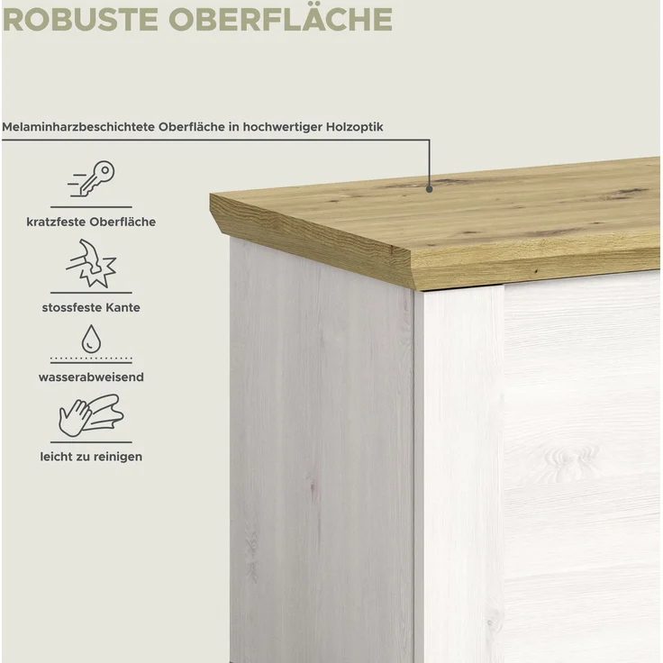 Garderobenbank Verona - Sibiu Lärche / Artisan Eiche – Bild 10