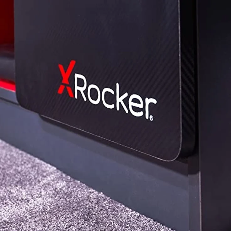 X Rocker Carbon-Tek Gaming TV-Board mit LED-Beleuchtung - grau/rot – Bild 6