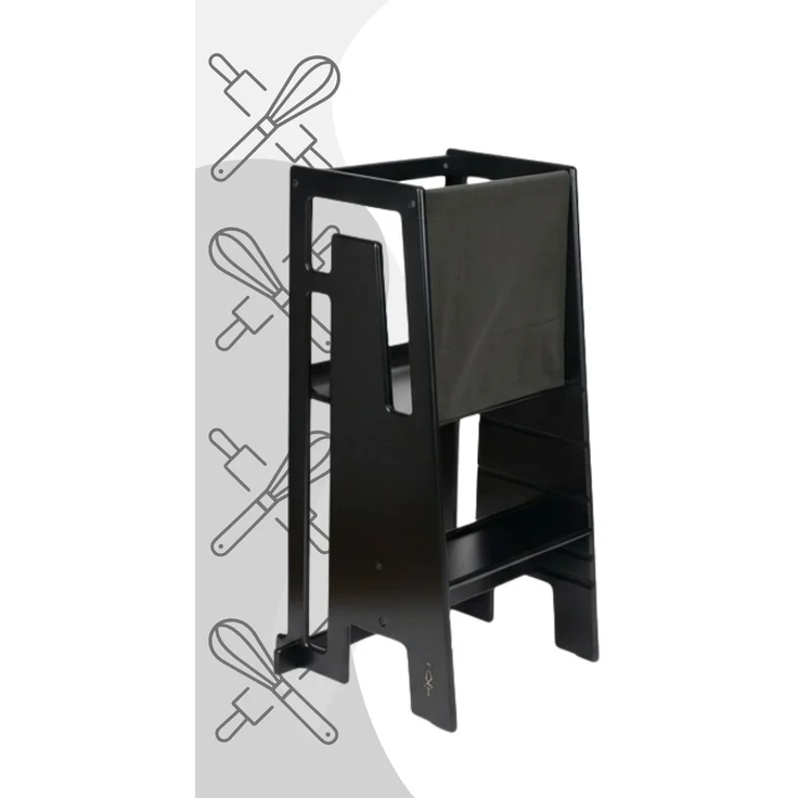 Tuki Lernturm inkl. Startertuch (Modell 2026) Black, Dark Olive – Bild 2